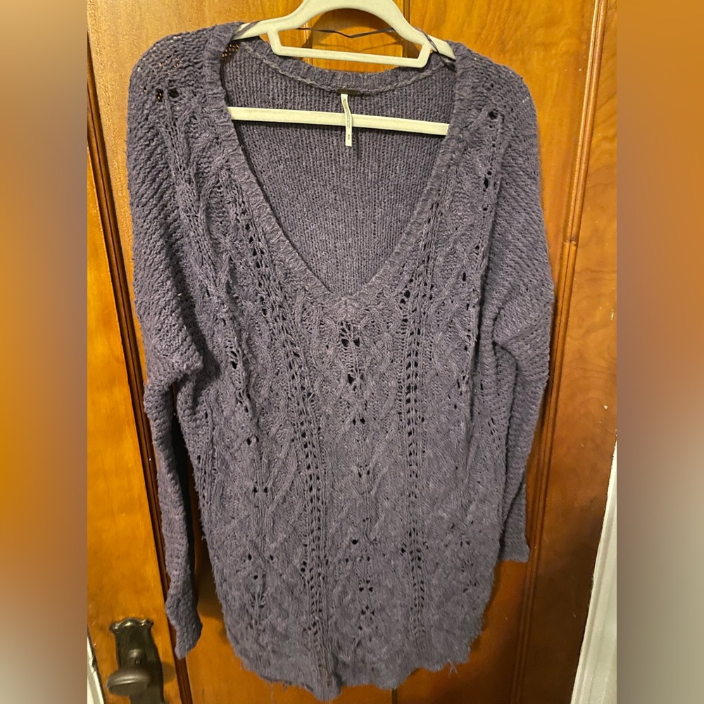 Free People Purple Knit Sweater